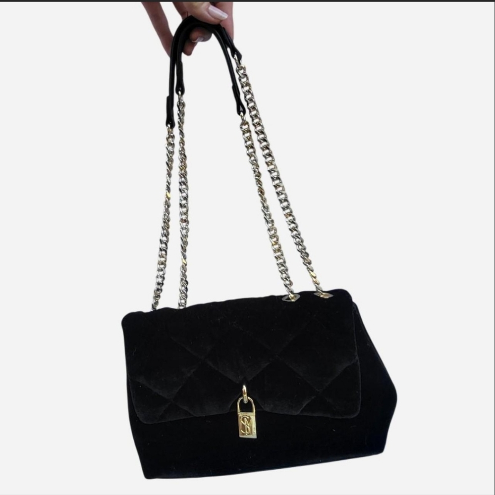 Steve Madden Black and Gold Shoulder Bag - Picture 1 of 3